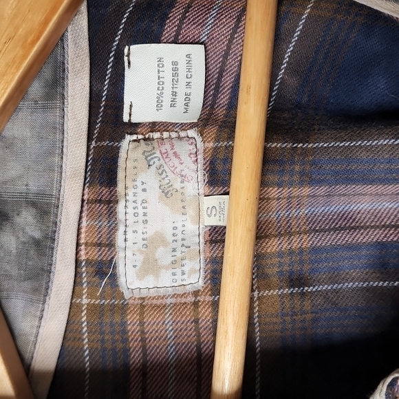 Miss Me Distressed Long Button Down Studded Plaid Shirt - Picture 6 of 11